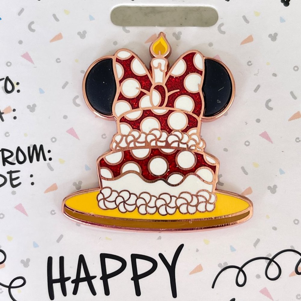 Disney Minnie Mouse Happy Birthday Cake Pin - Picture 2 of 4
